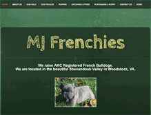 Tablet Screenshot of mjfrenchies.com